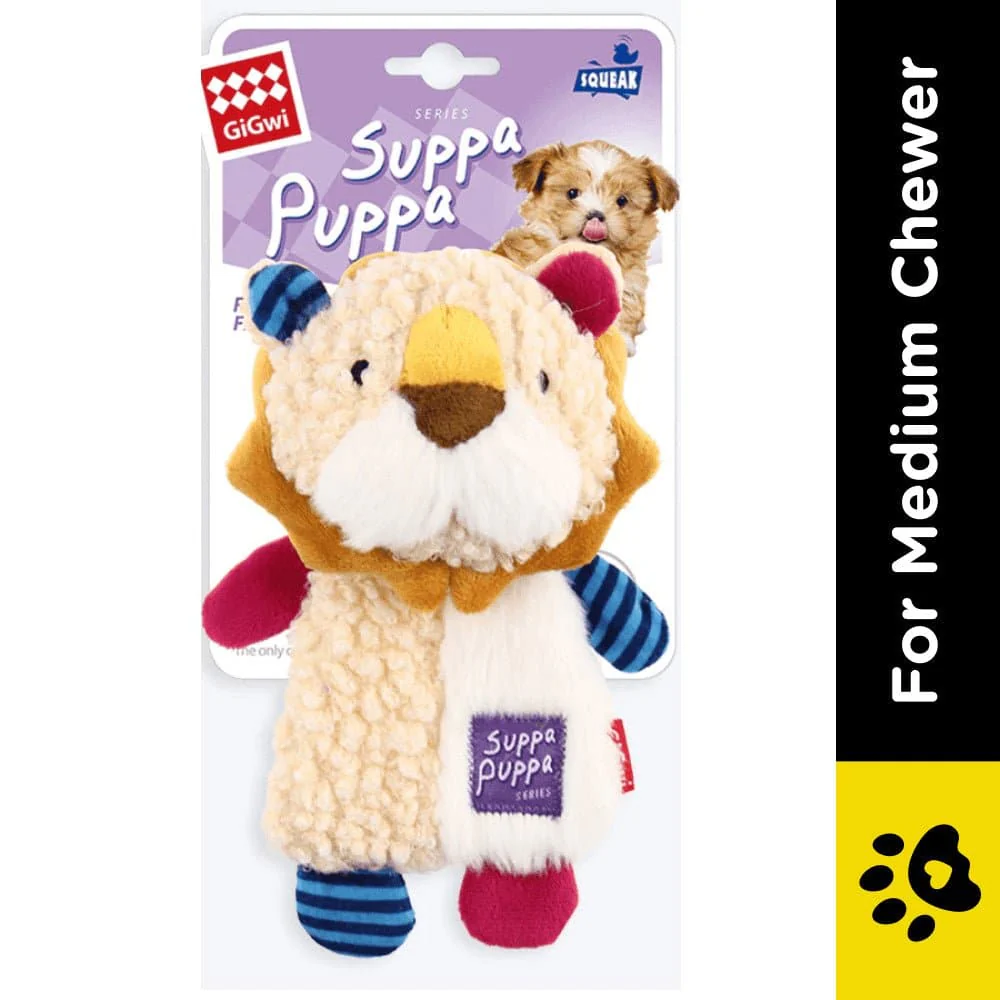 GiGwi Suppa Puppa Lion Squeaker Inside Toy for Dogs | For Soft Chewers - Image 2