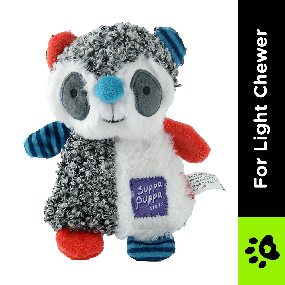 GiGwi Suppa Puppa Racoon Squeaker & Crinkle inside Toy for Dogs - Image 2