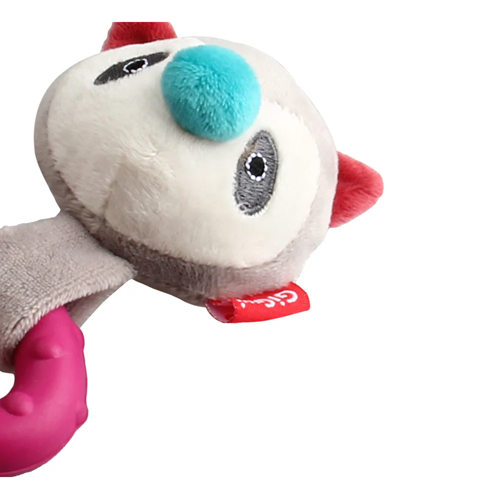 GiGwi Suppa Puppa Ring Raccoon Toy for Dogs (Pink) - Image 3