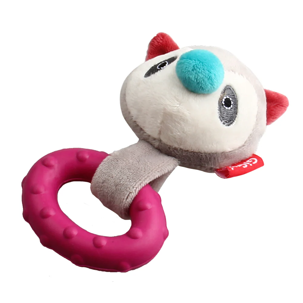 GiGwi Suppa Puppa Ring Raccoon Toy for Dogs (Pink) - Image 5