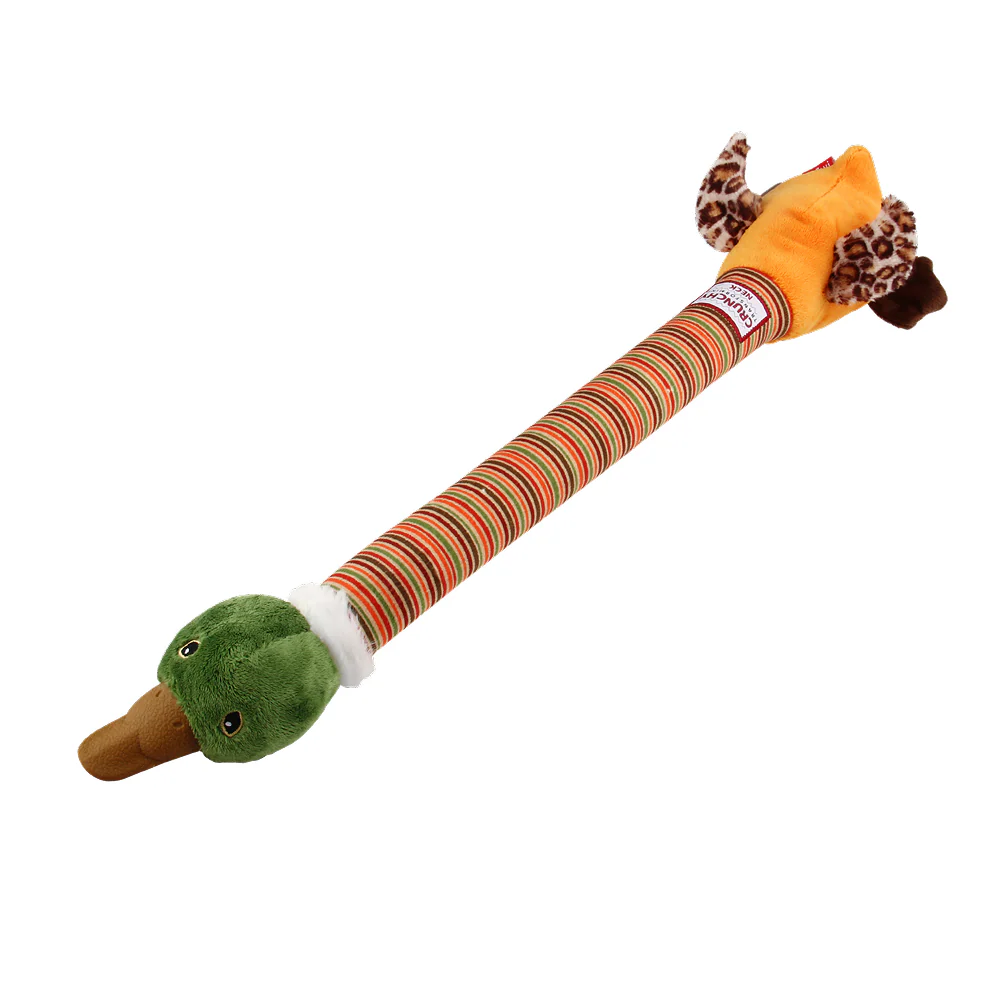 GiGwi Crunchy Neck Duck Toy for Dogs (Orange) - Image 9