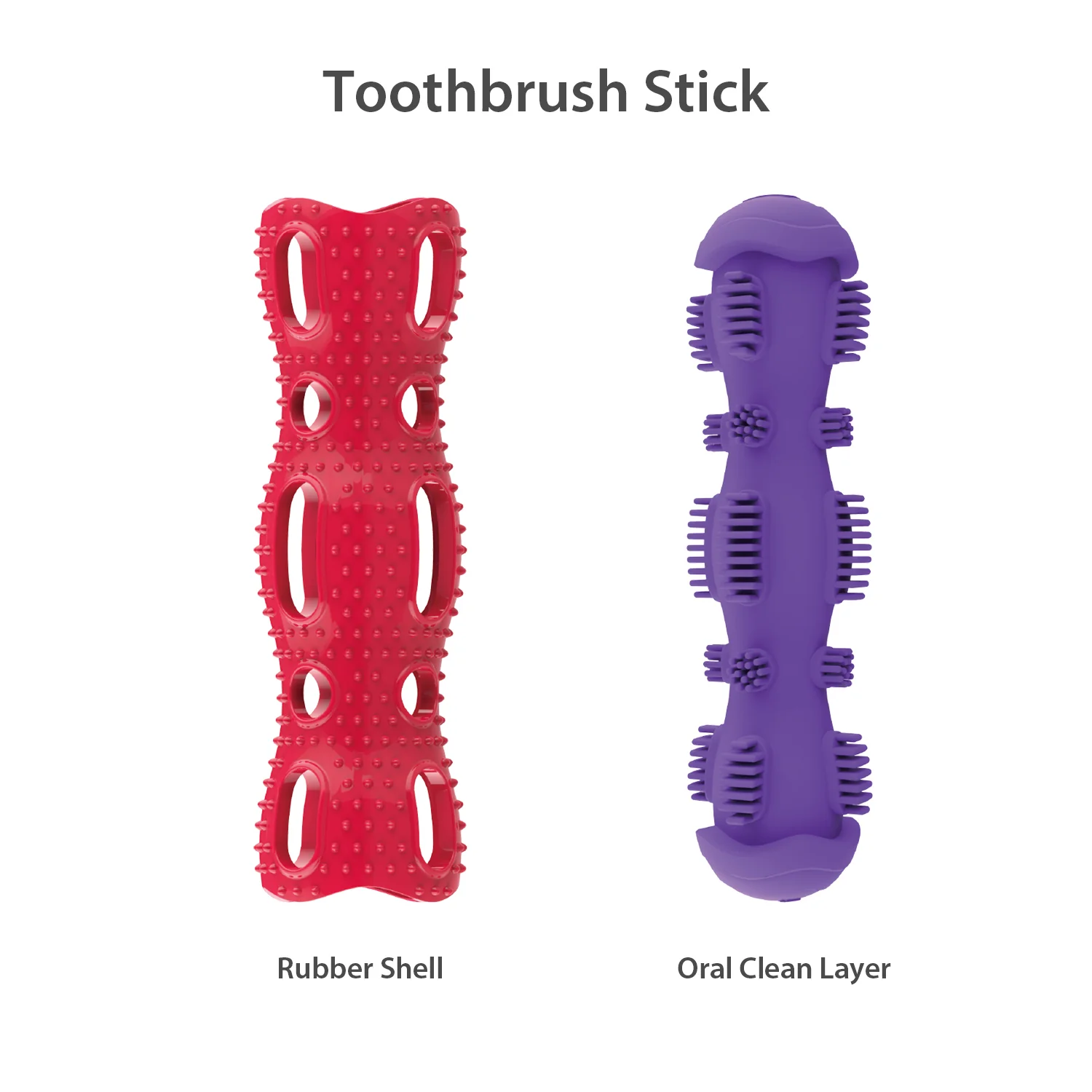 GiGwi Toothbrush Stick with Crackle Toy for Dogs(Red & Purple) - Image 10