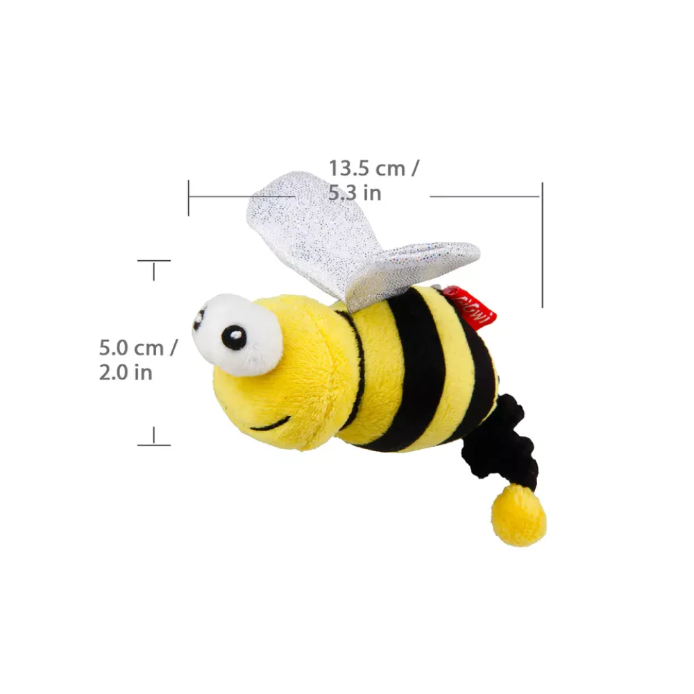 GiGwi Vibrating Running Bee with Catnip inside Toy for Cats (Yellow) - Image 2
