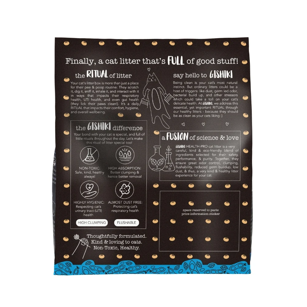 Gishiki Health Pro Premium Tofu Unscented Cat Litter with Add Ins - Image 9
