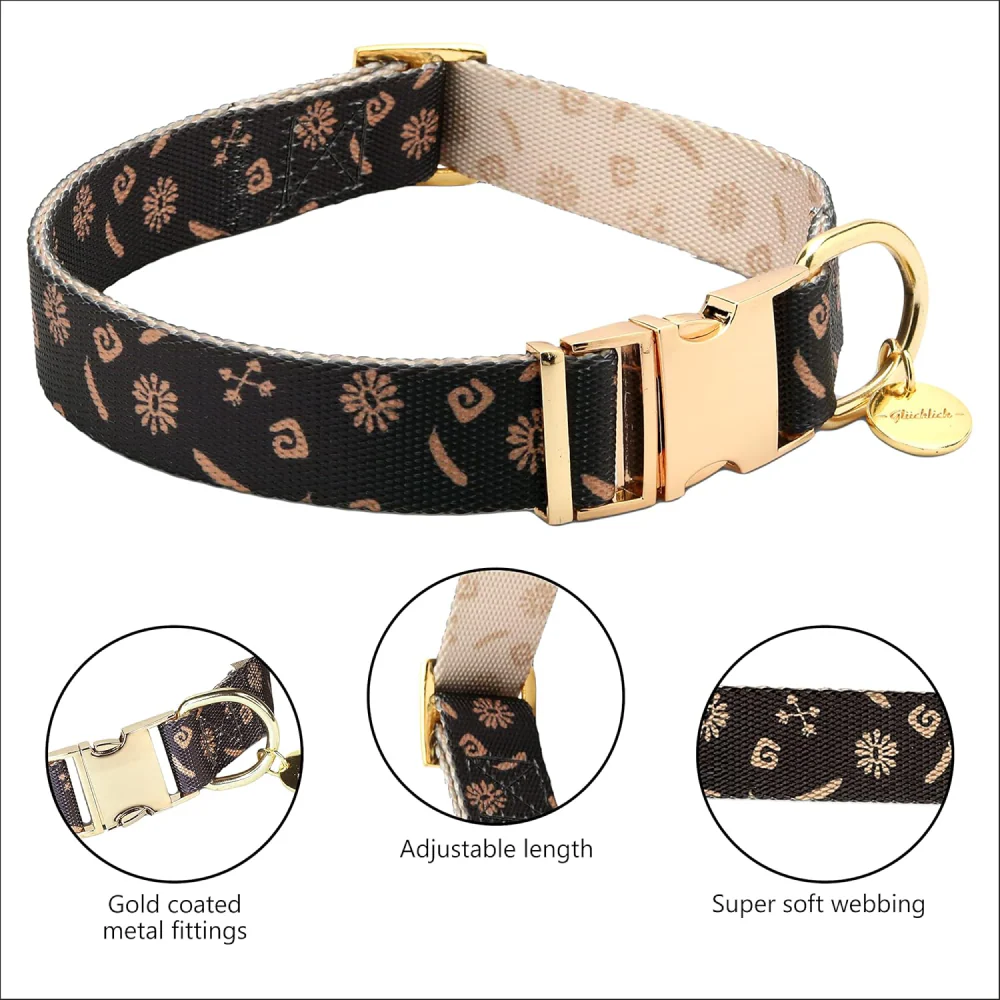 Glucklich Polyester Printed Adjustable Collar for Dogs (Berlin) - Image 4