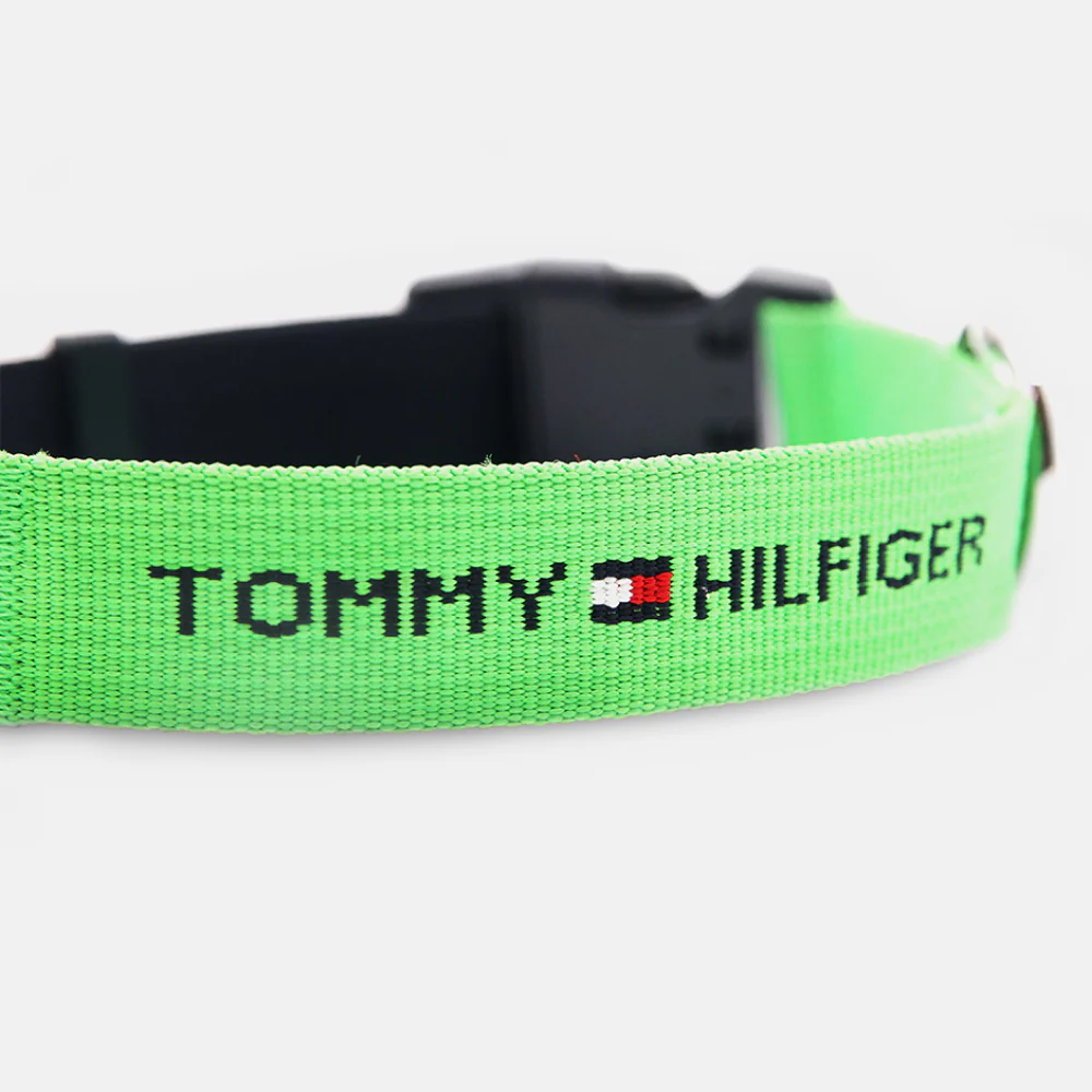 Tommy Hilfiger Webbing Collar for Dogs (Lime) - Image 3