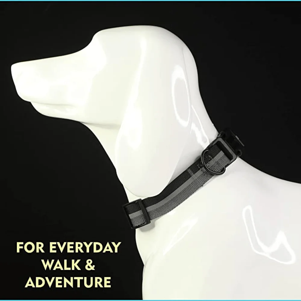Glucklich Everyday Reflective Collar for Dogs (Space Grey) - Image 3