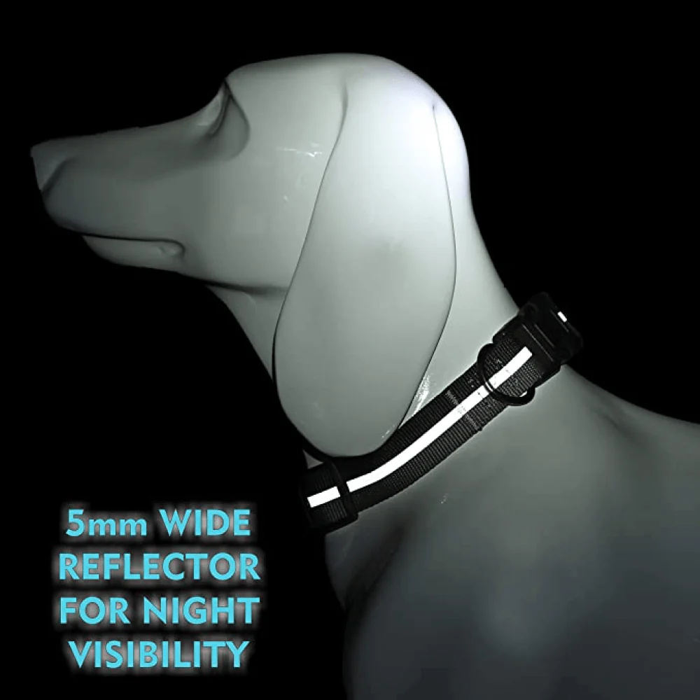 Glucklich Everyday Reflective Collar for Dogs (Space Grey) - Image 4