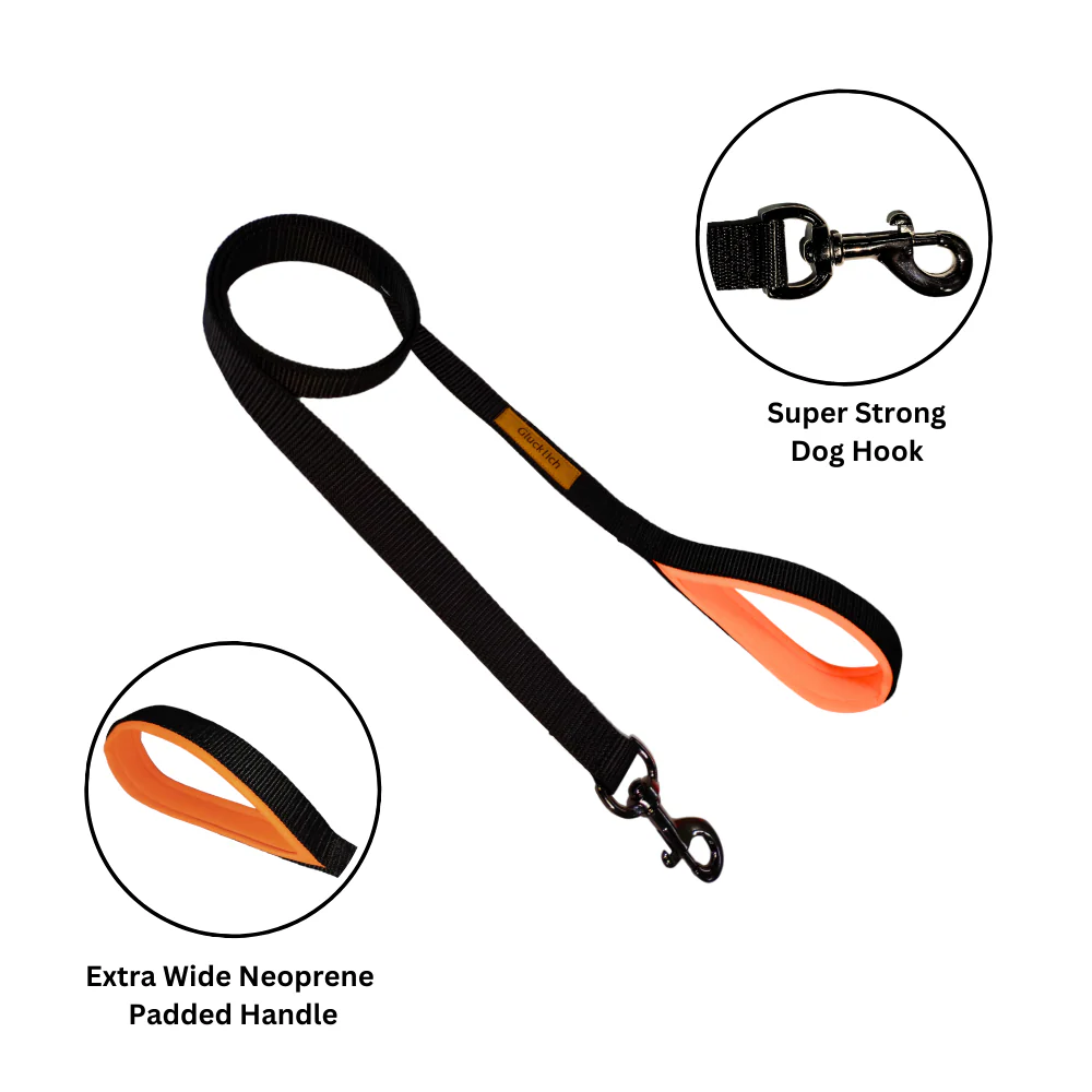 Glucklich Heavy Duty Leash for Dogs (Black) - Image 5