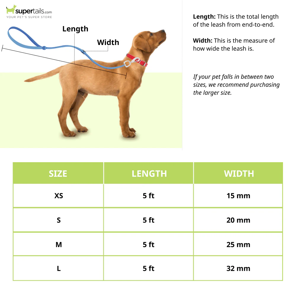 Glucklich Heavy Duty Printed Leash for Dogs (5ft Red) - Image 2