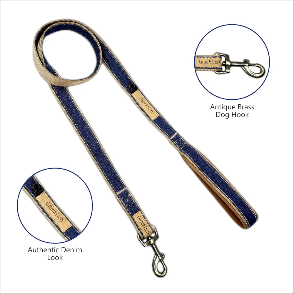 Glucklich Heavy Duty Printed Leash for Dogs (Dark Blue) - Image 4