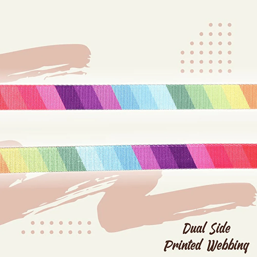 Glucklich Heavy Duty Printed Leash for Dogs (Rainbow) - Image 3