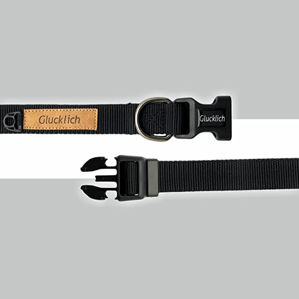 Glucklich Pet Essentials Classic Nylon Collar for Dogs (Black) - Image 3