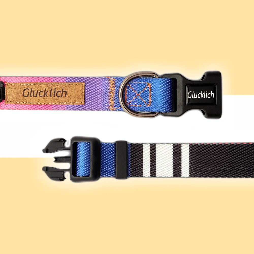 Glucklich Polyester Printed Adjustable Collar for Dogs (Dark Night) - Image 3