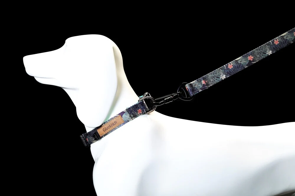 Glucklich Polyester Printed Adjustable Collar for Dogs (Green Forest) - Image 6