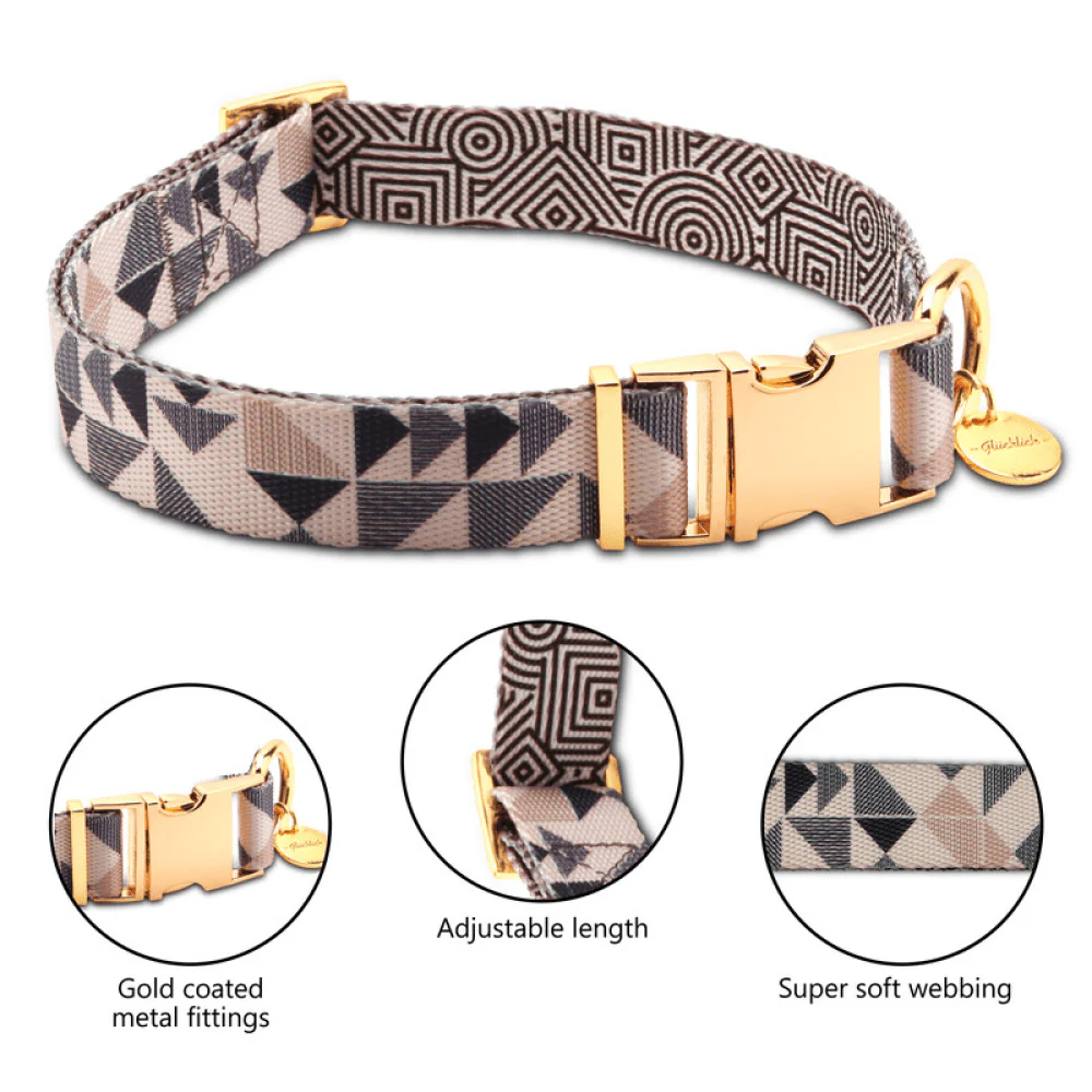 Glucklich Printed Polyester Adjustable Pet Collar for Dogs (Ohio) - Image 4