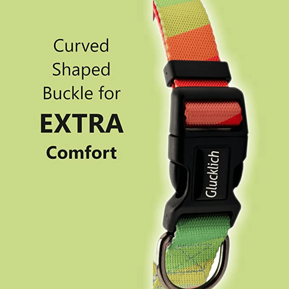 Glucklich Polyester Printed Puppy Collar for Dogs (Rainbow) - Image 5