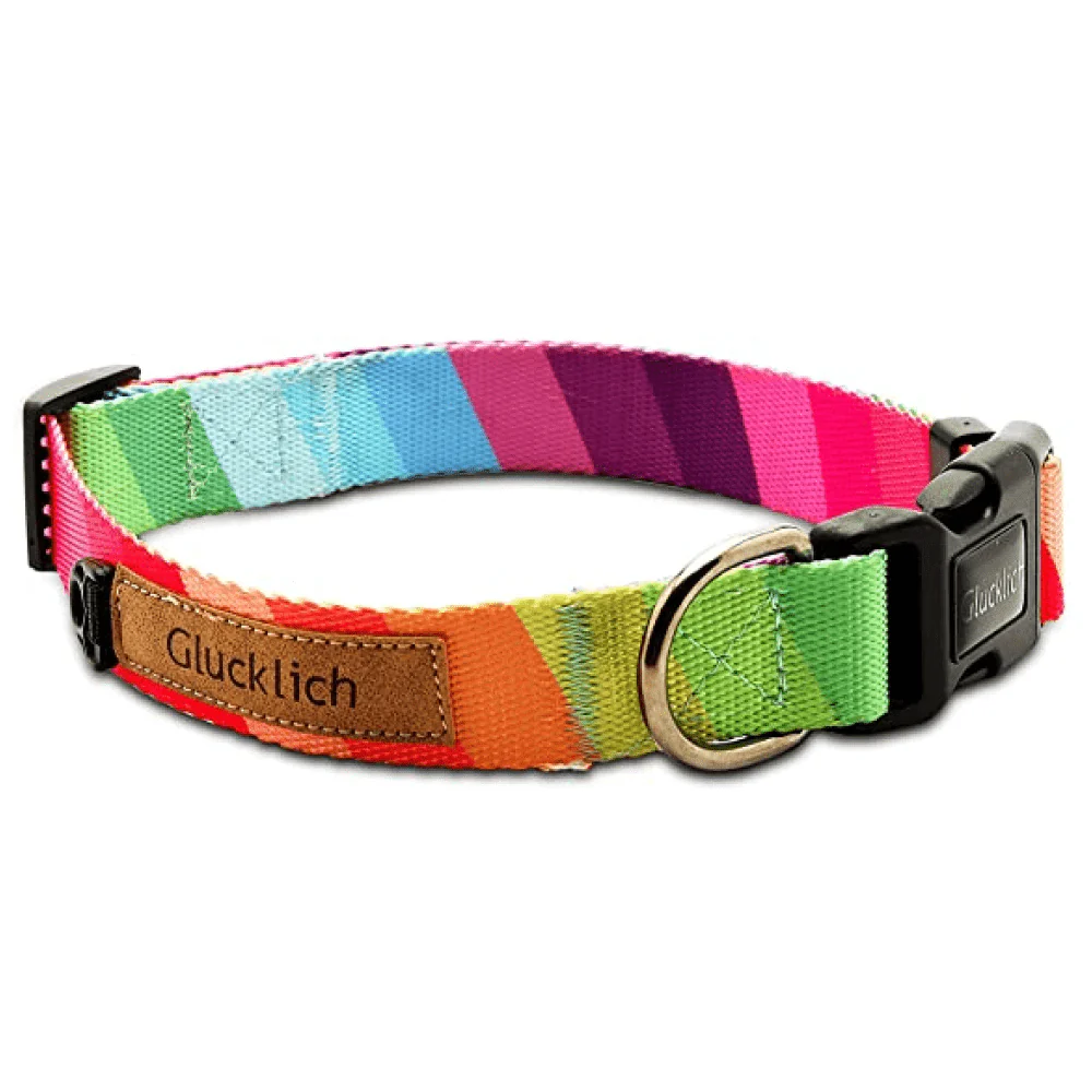 Glucklich Polyester Printed Puppy Collar for Dogs (Rainbow) - Image 6