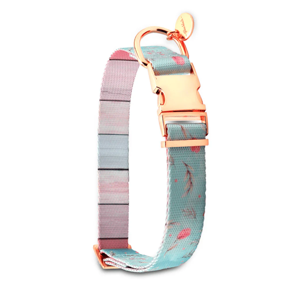 Glucklich Printed Polyester Adjustable Pet Collar for Dogs (Floral Mist) - Image 5