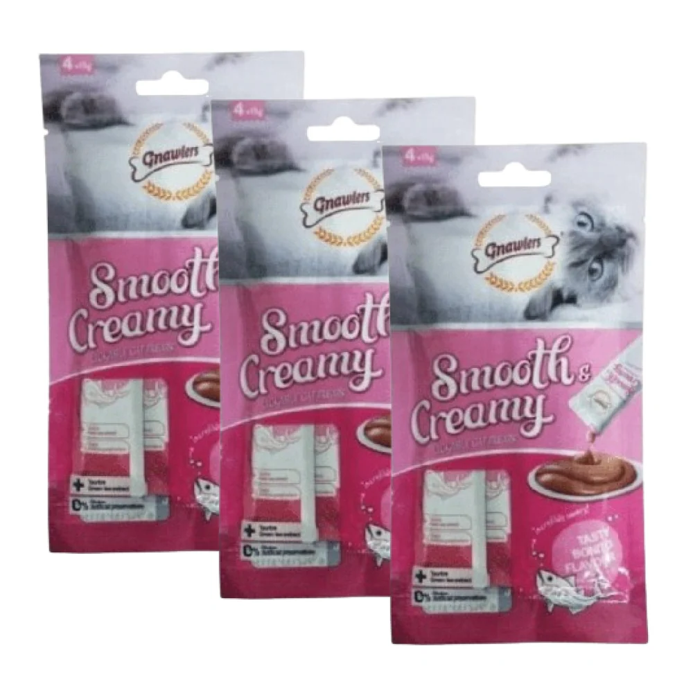 Gnawlers Bonito Flavour Creamy Cat Treats - Image 4