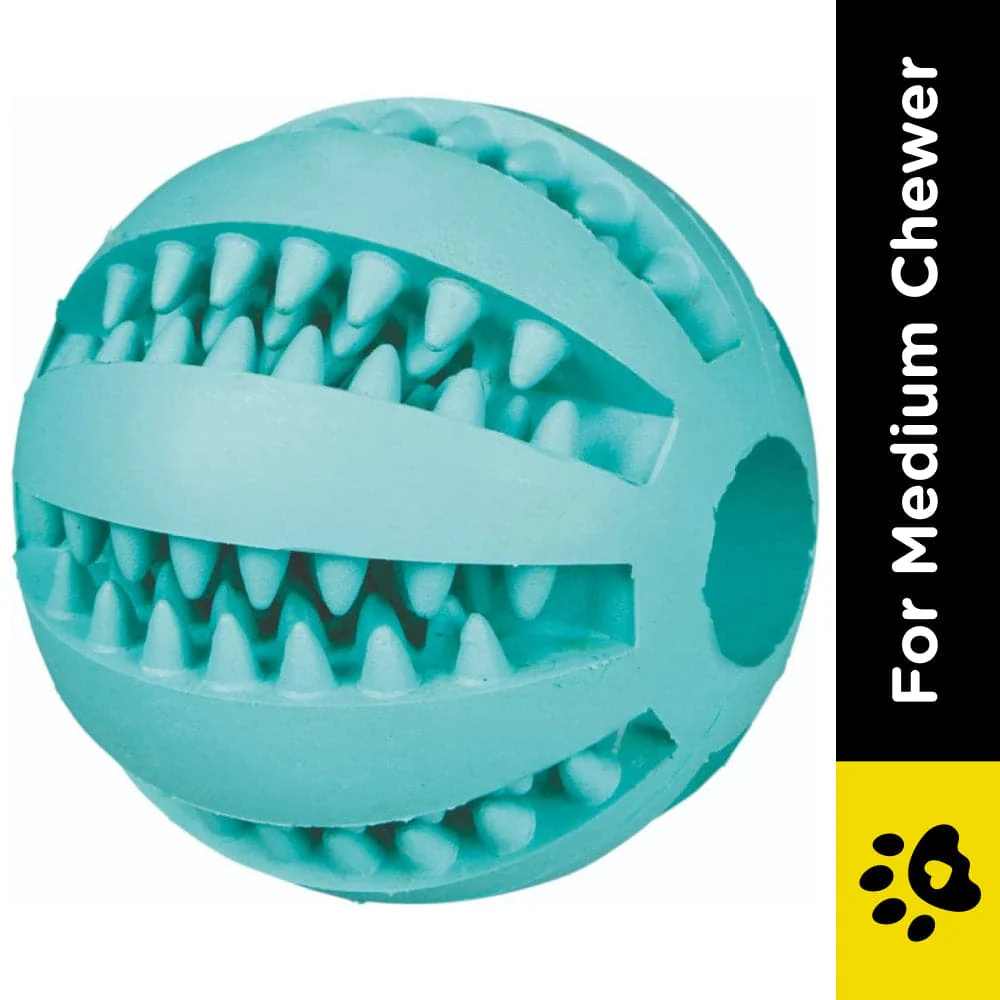 Gnawlers Calcium Milk Bone Treats, Fofos Carrot Treat Toy and Trixie Denta Fun Ball Mint Flavour Natural Rubber Toy Combo for Dogs - Image 10