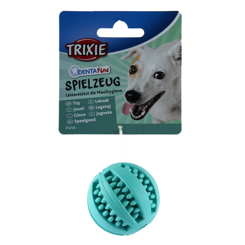 Gnawlers Calcium Milk Bone Treats, Fofos Carrot Treat Toy and Trixie Denta Fun Ball Mint Flavour Natural Rubber Toy Combo for Dogs - Image 11