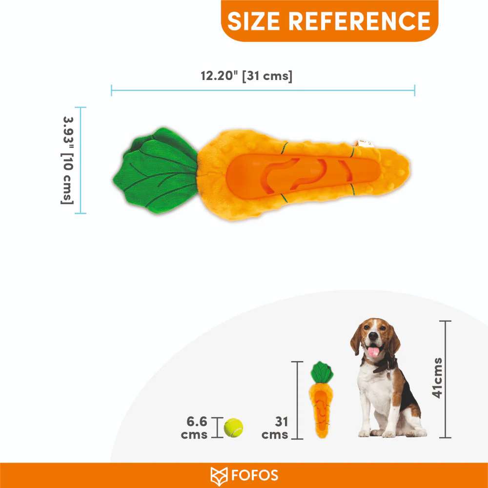 Gnawlers Calcium Milk Bone Treats, Fofos Carrot Treat Toy and Trixie Denta Fun Ball Mint Flavour Natural Rubber Toy Combo for Dogs - Image 4