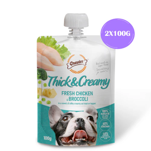 Gnawlers Chicken and Broccoli Thick and Creamy Dog Treats - Image 3