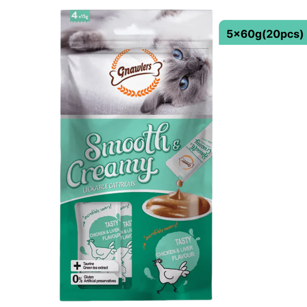 Gnawlers Chicken and Liver Flavour Creamy Cat Treats - Image 3