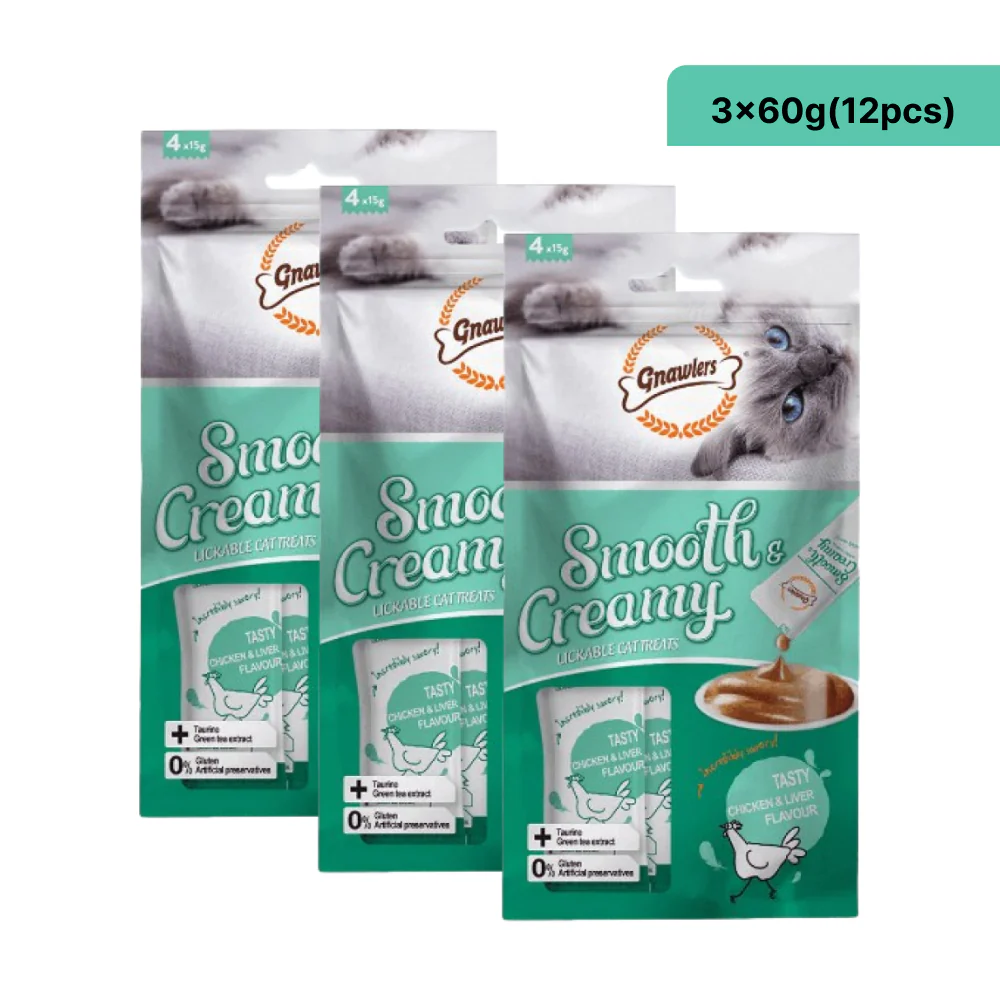 Gnawlers Chicken and Liver Flavour Creamy Cat Treats - Image 4