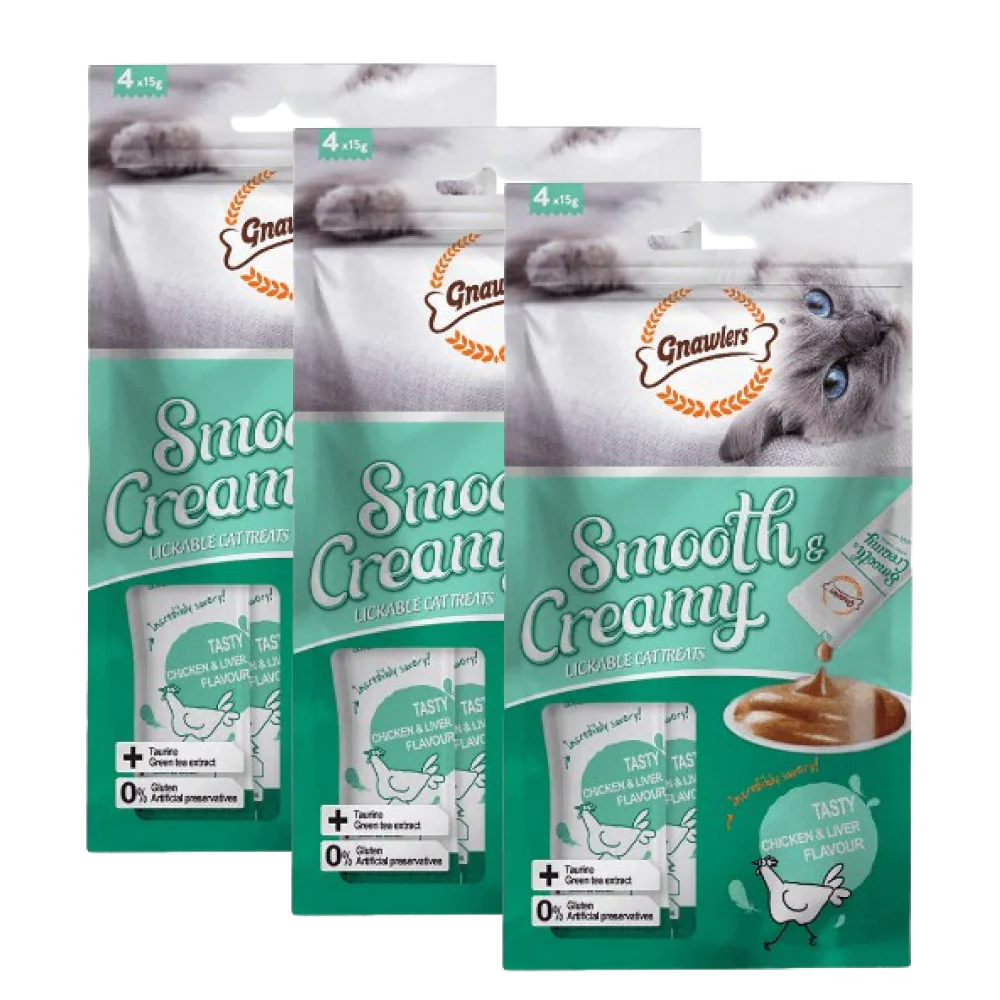 Gnawlers Chicken and Liver Flavour Creamy Cat Treats - Image 5