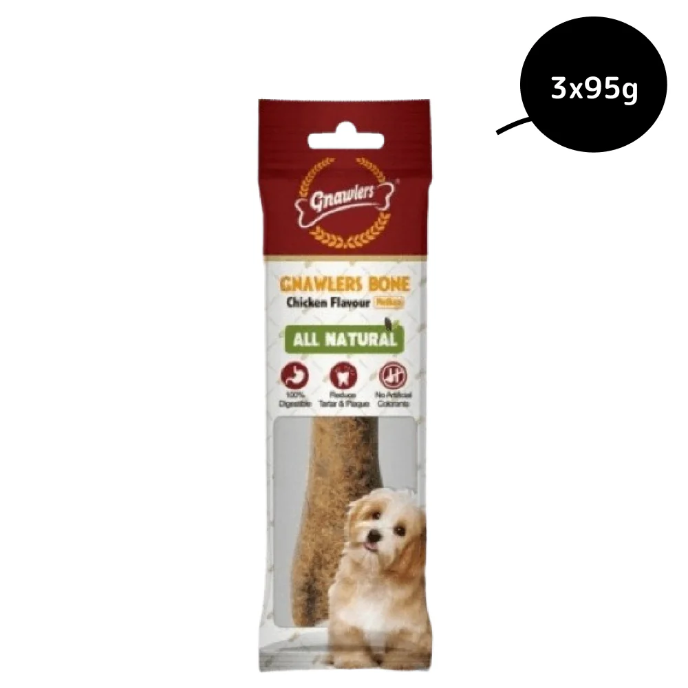 Gnawlers Chicken Bone Dog Treats (5 inch) - Image 3