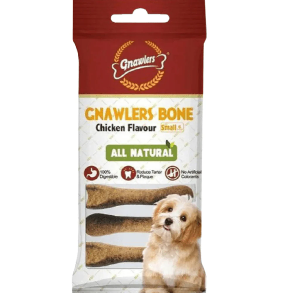 Gnawlers Chicken Bone Dog Treats (4.5 inch) - Image 2