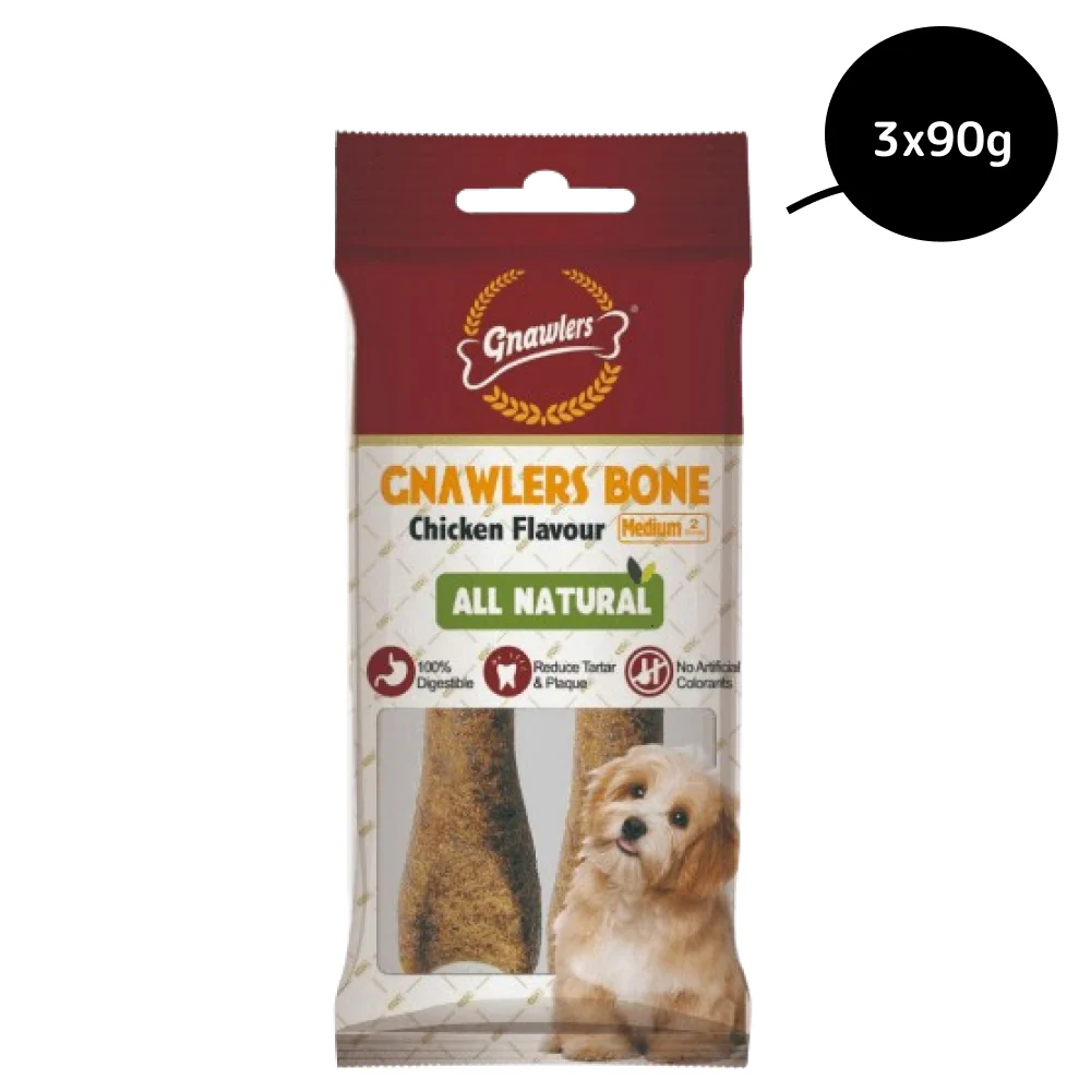 Gnawlers Chicken Bone Dog Treats (4.5 inch) - Image 3