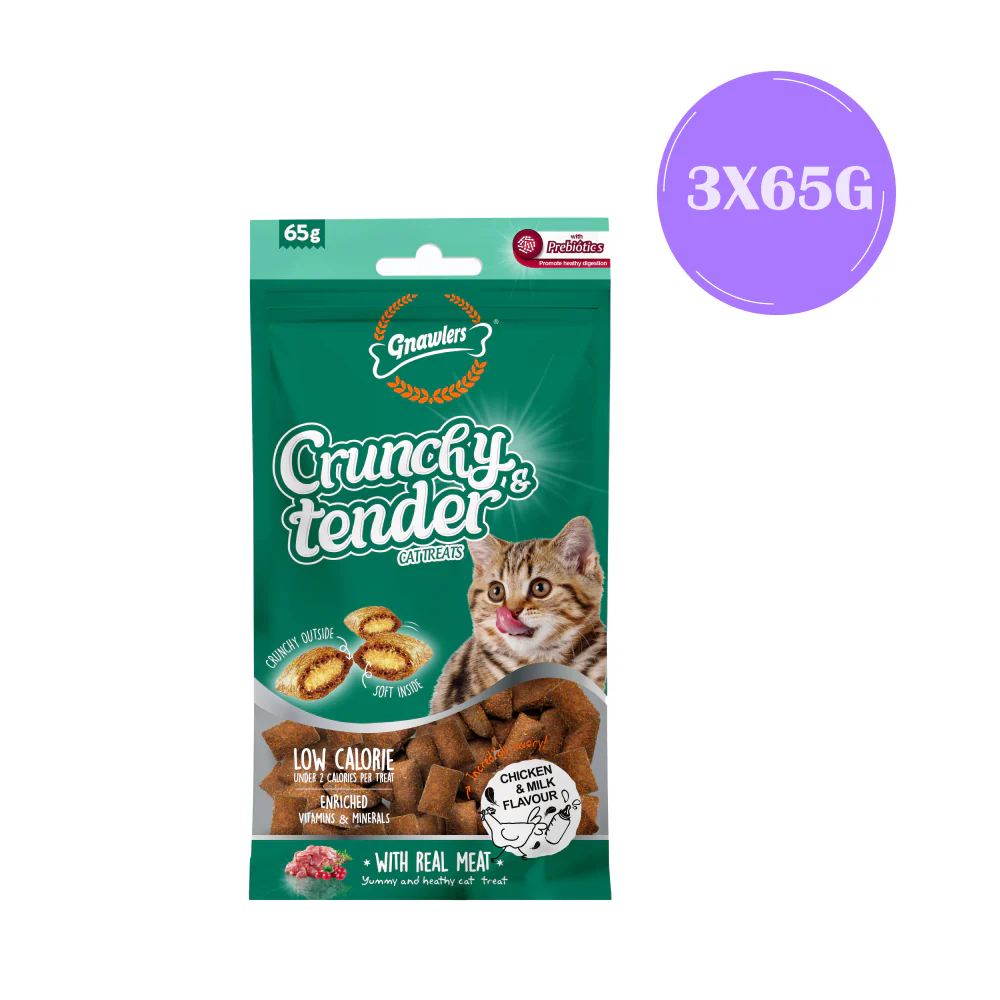 Gnawlers Crunchy Tender Chicken & Milk Cat Treats - Image 2