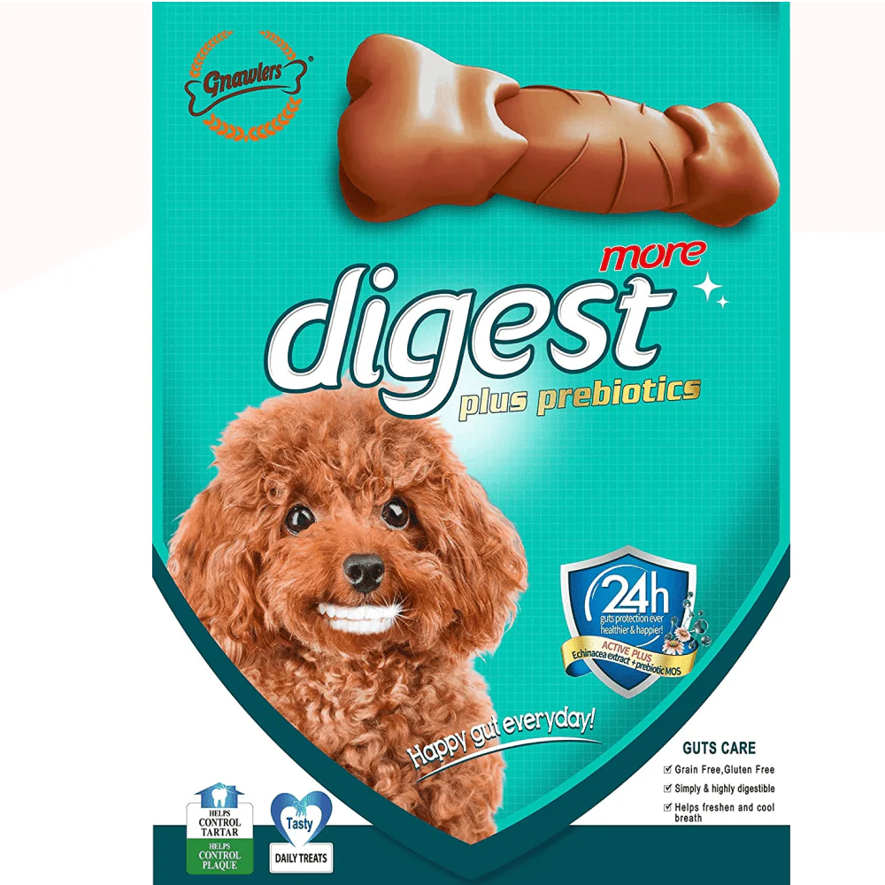 Gnawlers Digest Plus Prebiotics More Dental Chew Bone for Dogs - Image 2