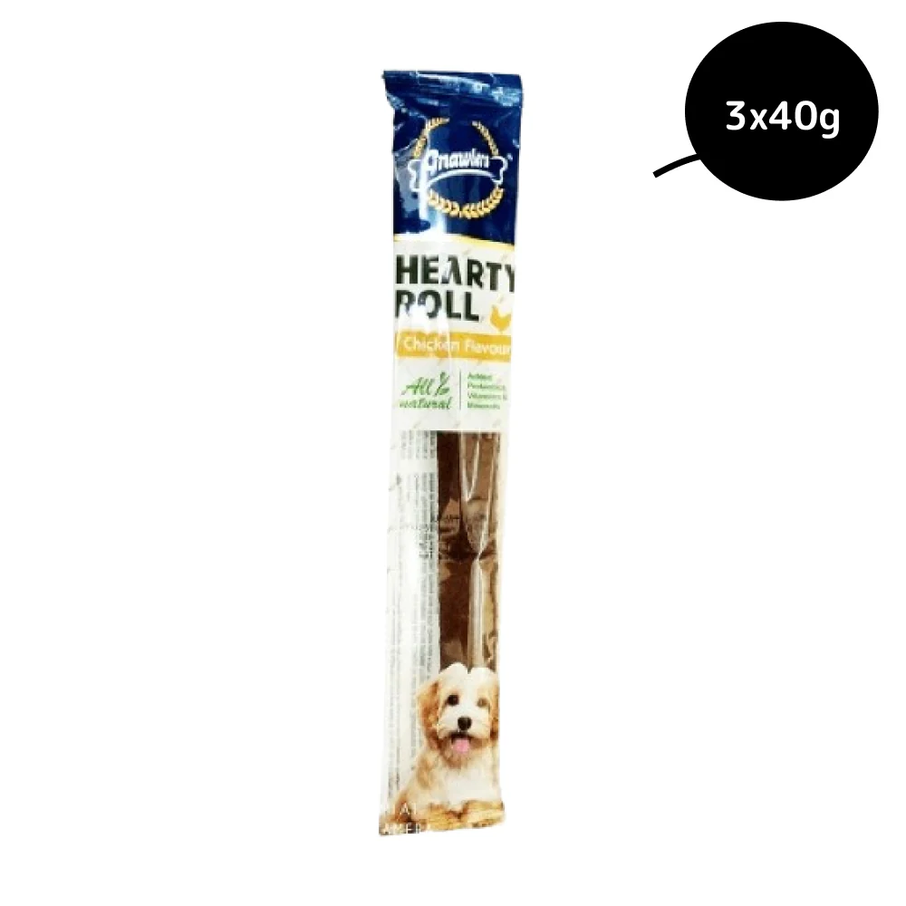 Gnawlers Hearty Roll Chicken Flavoured Dog Treats (5 inch) - Image 5