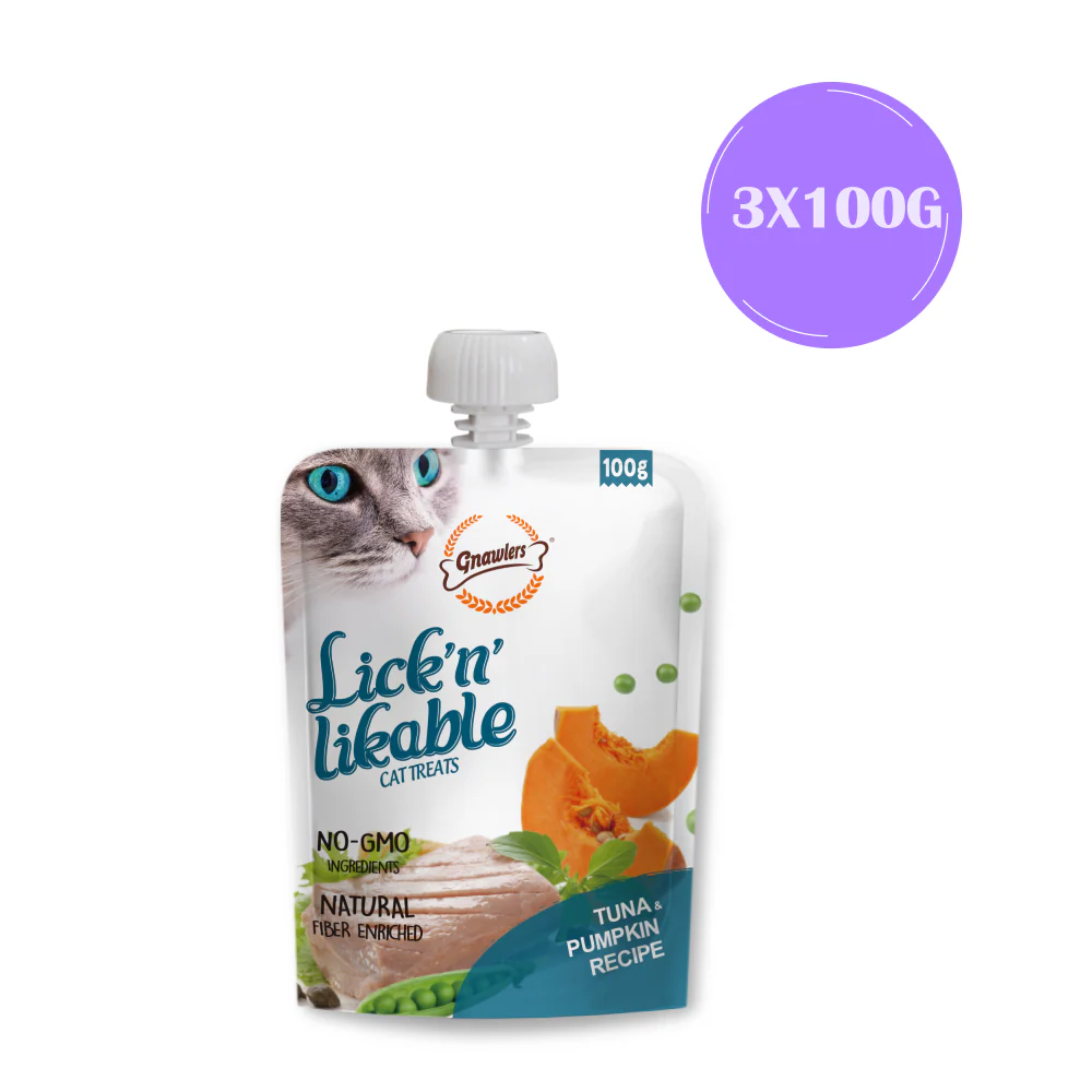 Gnawlers Tuna & Pumpkin Lick n Likable Cat Treats - Image 2