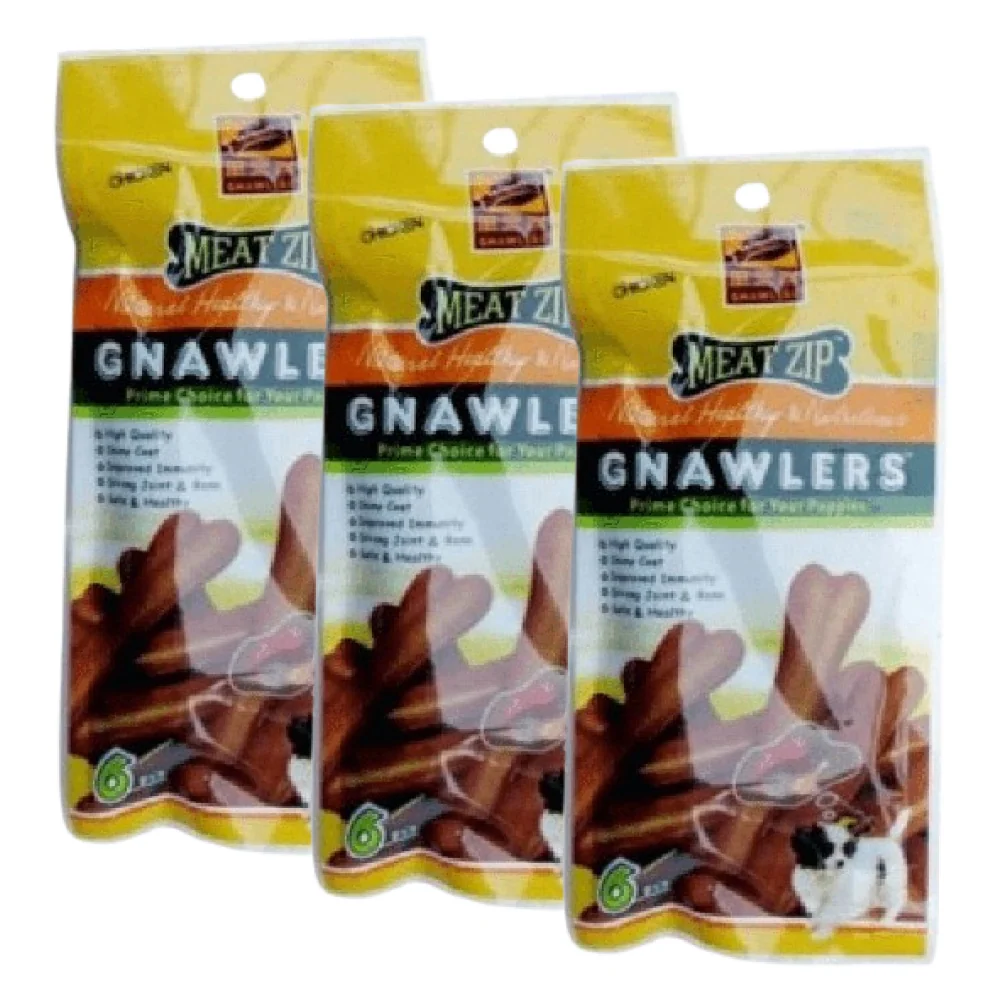 Gnawlers Meat Zip Dog Treat - Image 3