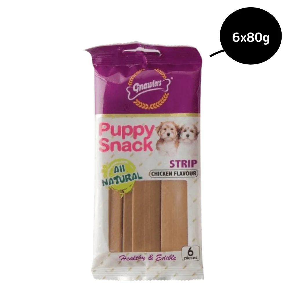 Gnawlers Puppy Snack Strip Chicken Flavoured Dog Treats - Image 3