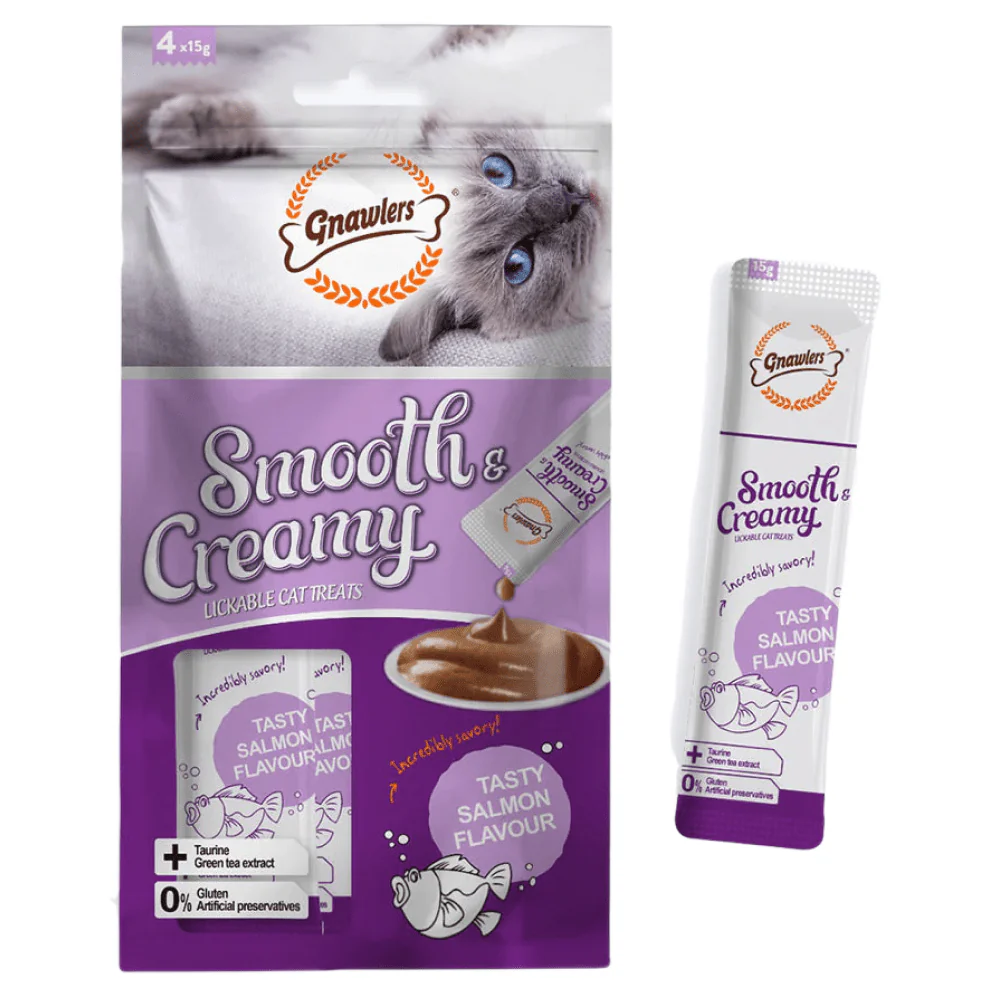Gnawlers Salmon Flavour Creamy Cat Treats - Image 2