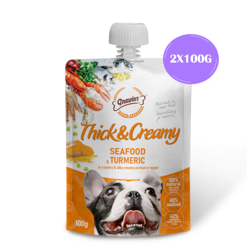 Gnawlers Seafood and Turmeric Thick and Creamy Dog Treats - Image 2