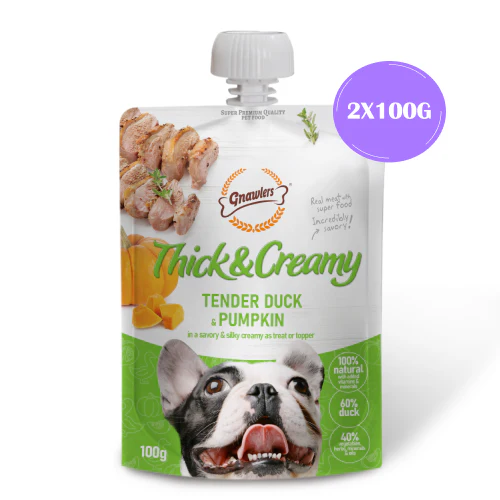Gnawlers Tender Duck and Pumpkin Thick and Creamy Dog Treats - Image 2
