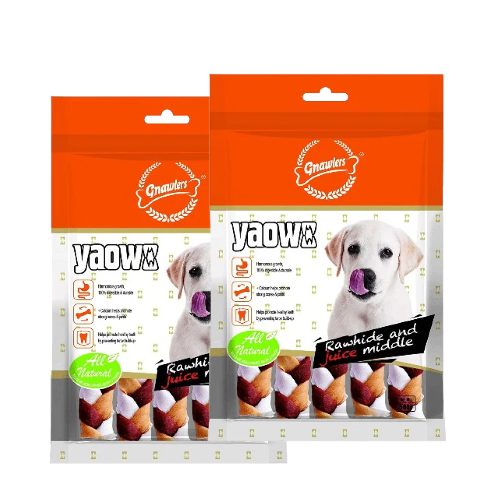 Gnawlers Yaowo Braided Dog Treats (2.5 inch) - Image 2
