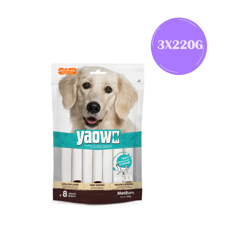 Gnawlers Yaowo Medulla Roll Dog Treats (4.5 inch) - Image 3