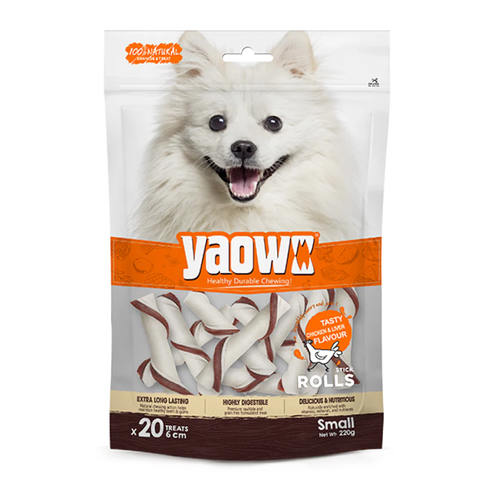 Gnawlers Yaowo Stick Roll Dog Treats (2.5inch) - Image 2
