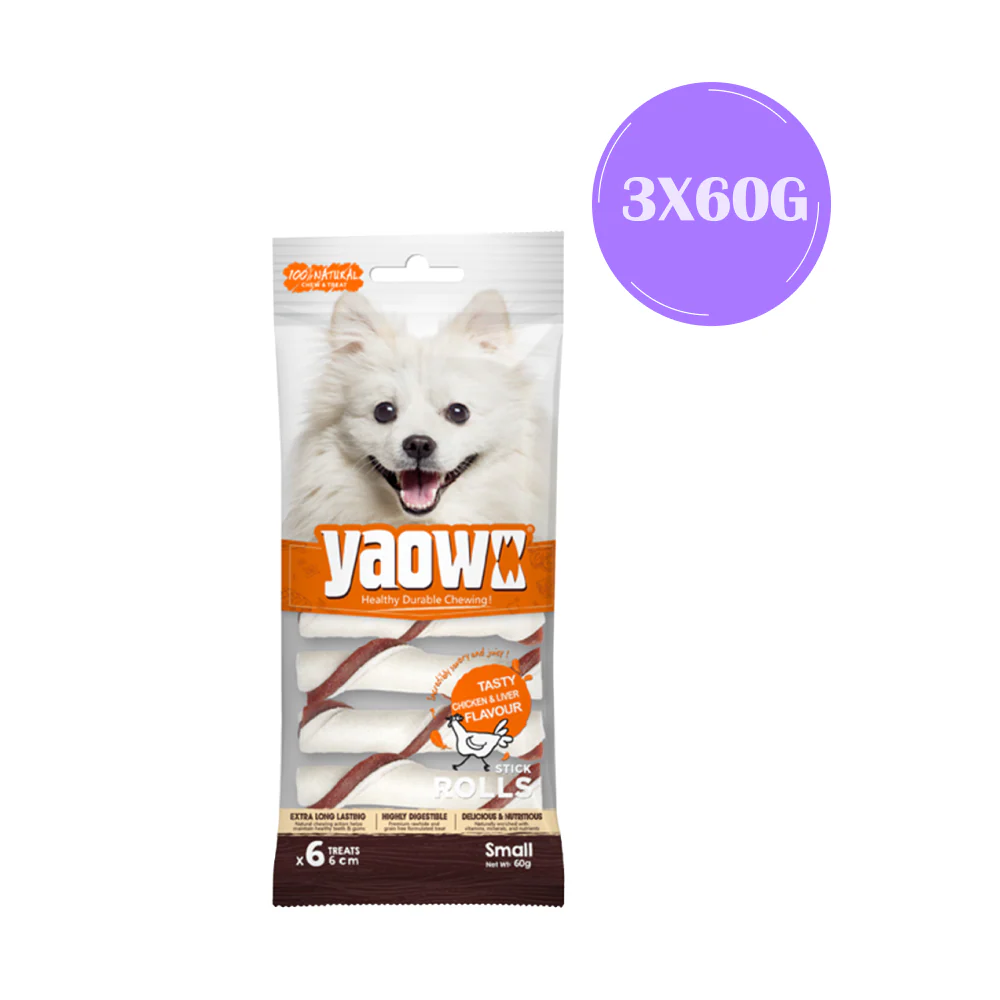 Gnawlers Yaowo Stick Roll Dog Treats (2.5inch) - Image 3