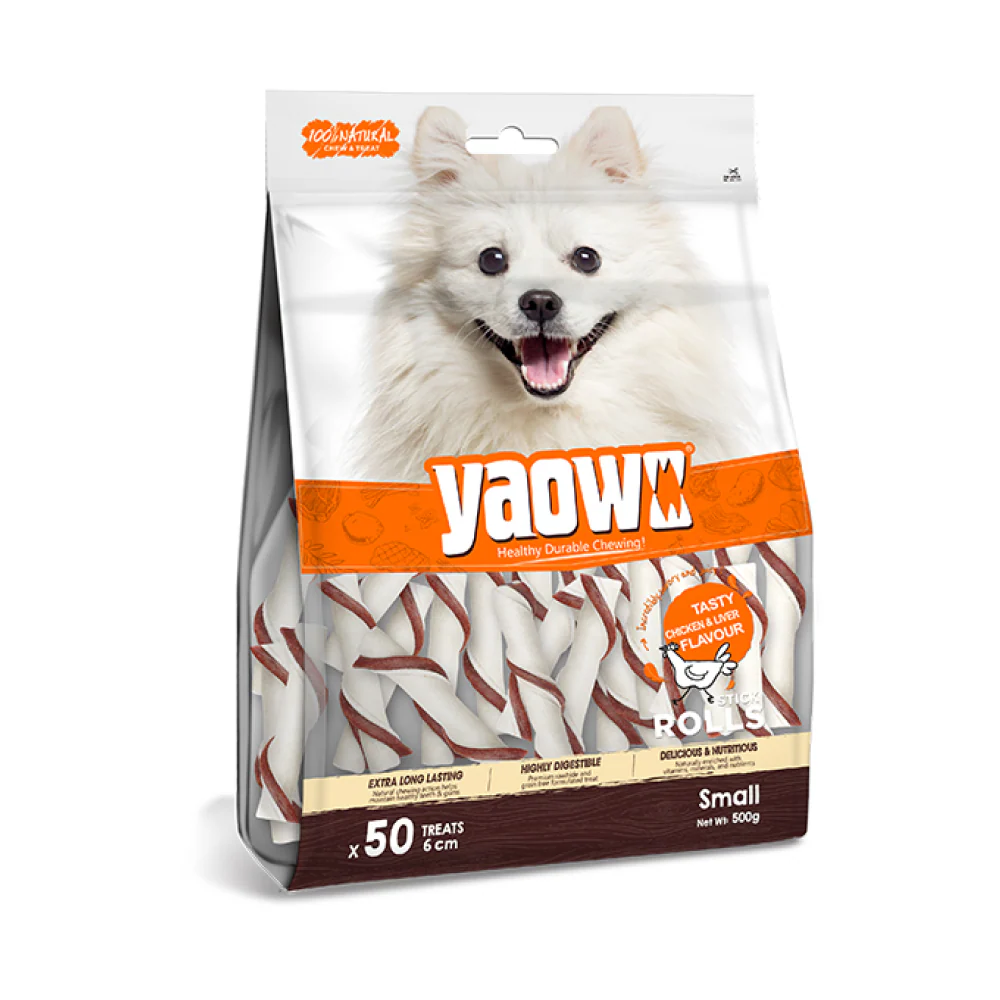 Gnawlers Yaowo Stick Roll Dog Treats (5 inch) - Image 2