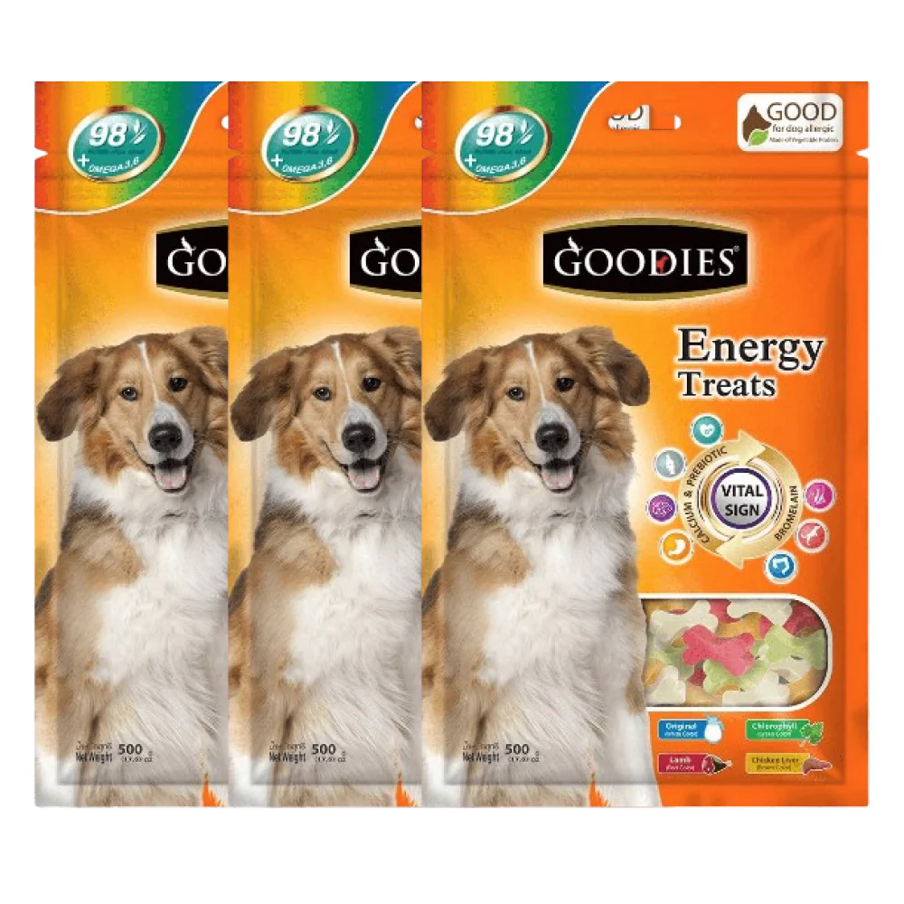 Goodies Energy Treats Mixed Flavour Bone Shaped Dog Treats - Image 3