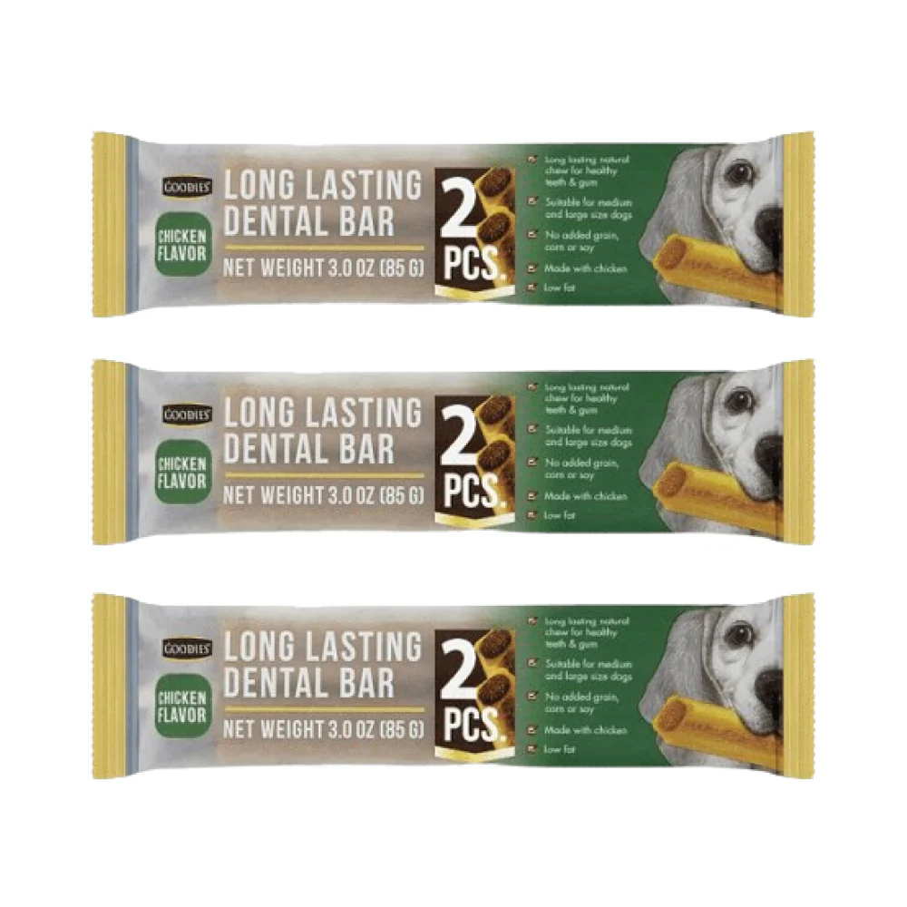 Goodies Long Lasting Dental Bar Chicken Dog Treats - Image 3